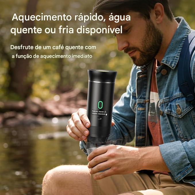 Máquina de Café Expresso Portátil 3 em 1 – liberdade para tomar o seu café em qualquer lugar ☕✨