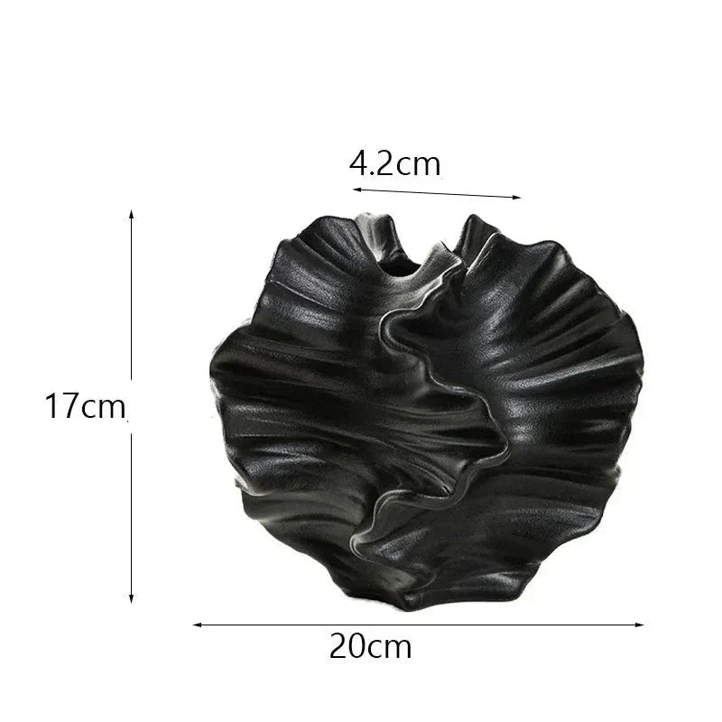 Escultura em Resina Vaso Decorativo para Flores - eFlix