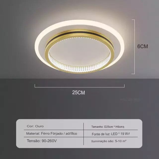 Luminária de Teto Moderna Eclipse - eFlix