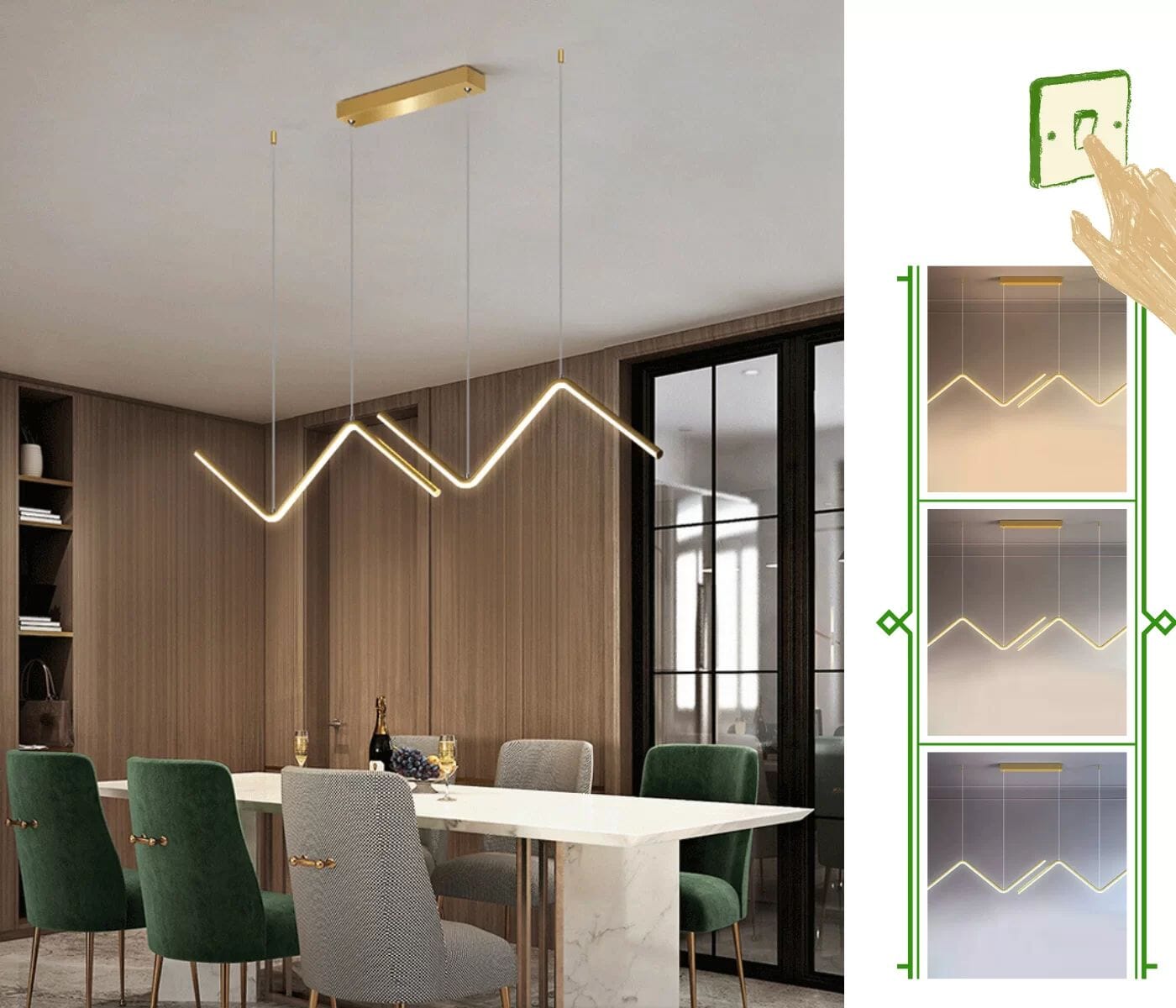 Luminária em Led Minimalista para Interiores WaveLux - eFlix