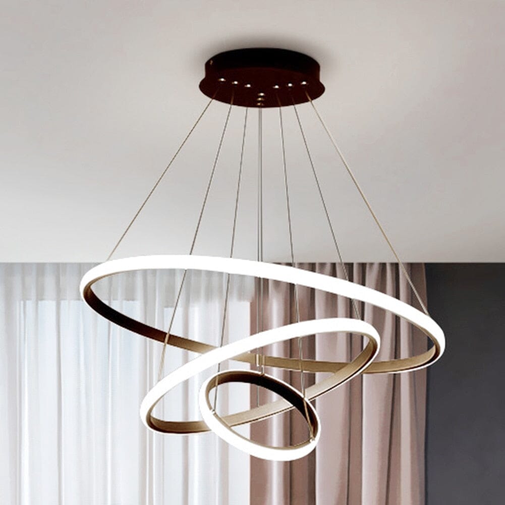 Lustre Pendente Triplo Led Circular Milan - eFlix