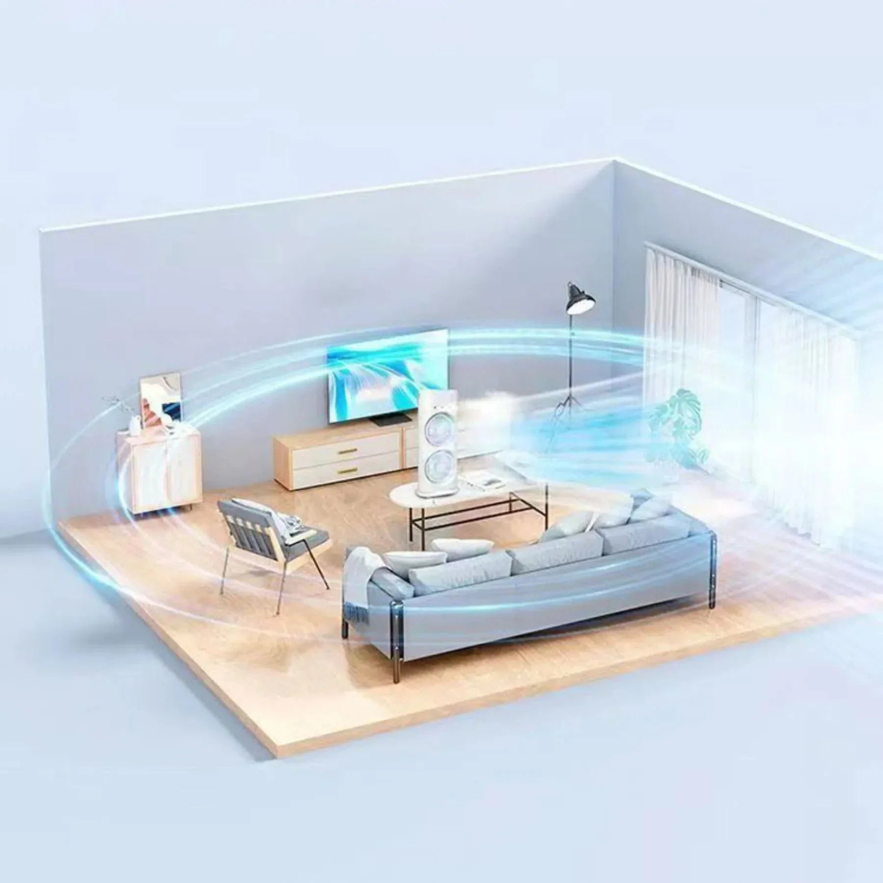 Ventilador Climatizador Duplo com Função Umidificador 3 em 1 - MaxVent