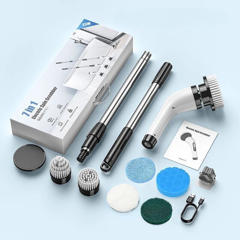 Escovão Elétrico para Limpeza Multiuso 7 em 1 - eFlix