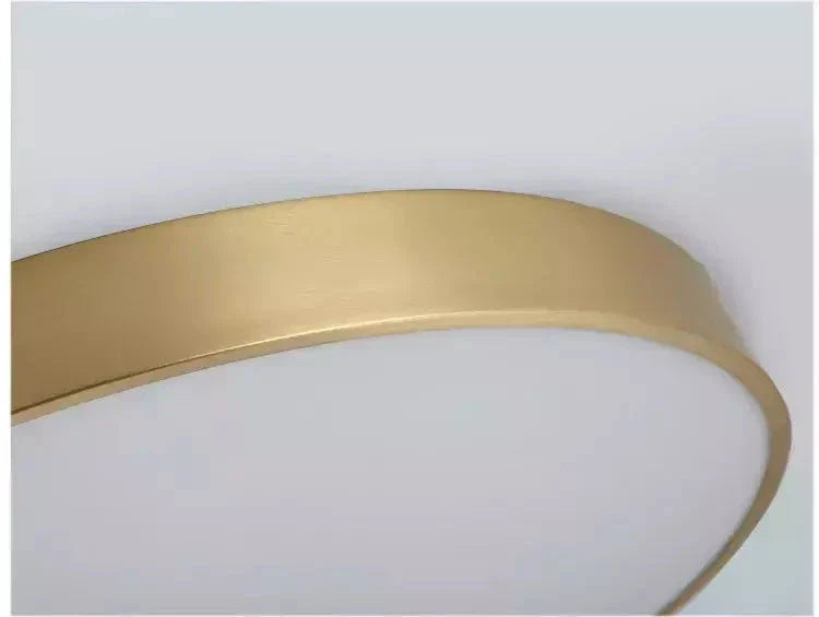 Luminária de Teto Decorativa Dourada Redonda LED - eFlix