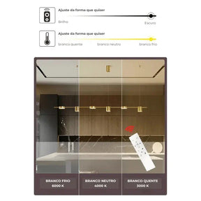 Luminária de Teto Pendente Urban Elegance com 5 Lâmpadas - eFlix