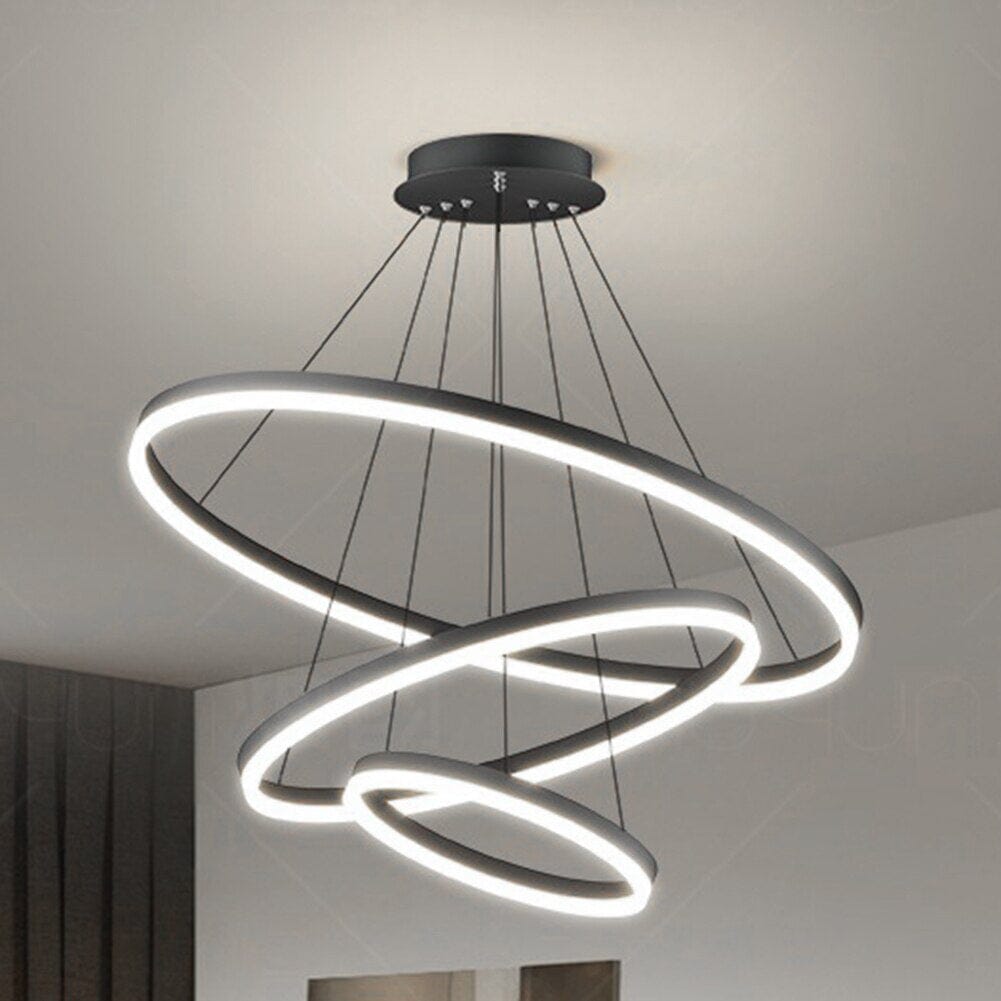 Lustre Pendente Triplo Led Circular Milan - eFlix