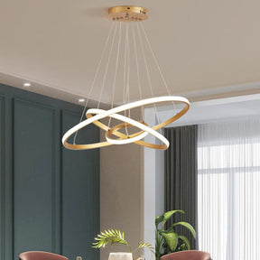 Lustre Pendente Triplo Led Circular Milan - eFlix