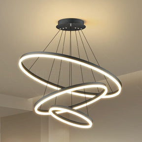 Lustre Pendente Triplo Led Circular Milan - eFlix