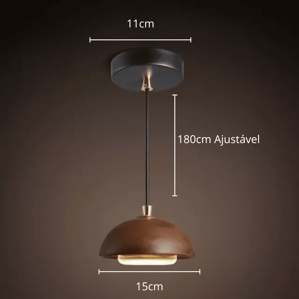 Pendente em Madeira Estilo Rustico - eFlix