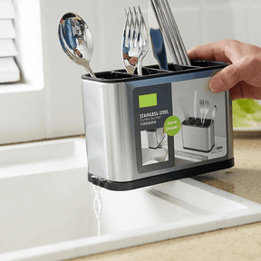 Porta Talheres em Inox com 4 Compartimentos - MultiFlix